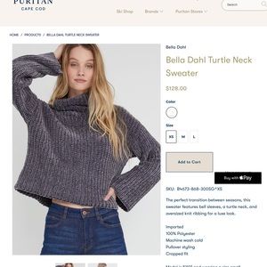 Bella Dahl Cropped Turtleneck